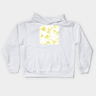 Lemon lime and white marble - Tie-Dye Shibori Texture Kids Hoodie